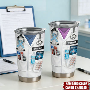 Oncology Treatment - Personalized Stainless Steel Tumbler, Gift For Doctors and Nurses