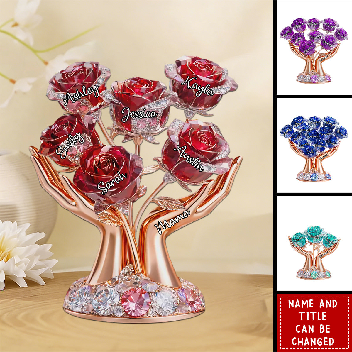 Blessed With The Best Grandma - Personalized Acrylic Block Plaque