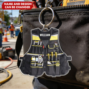 Electrician Tool Bag - Personalized Keychain