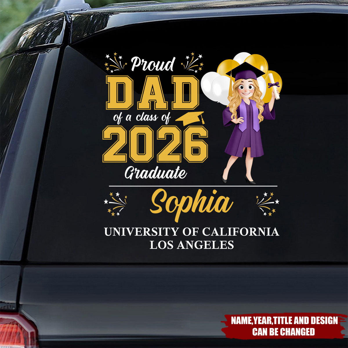 Proud Graduation - Personalized Decal