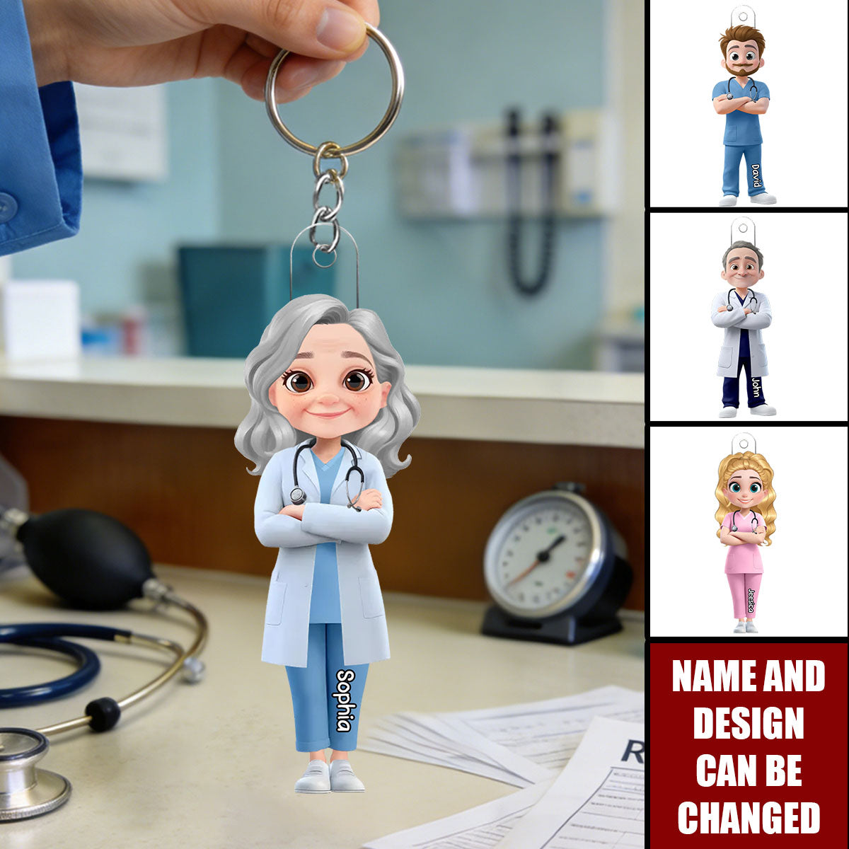 I Am A Nurse - Personalized Acrylic Keychain