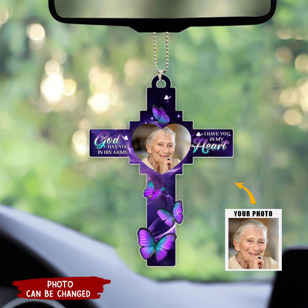 Custom Photo You Will Always Hold A Special Place In My Heart - Memorial Personalized Custom Car Ornament