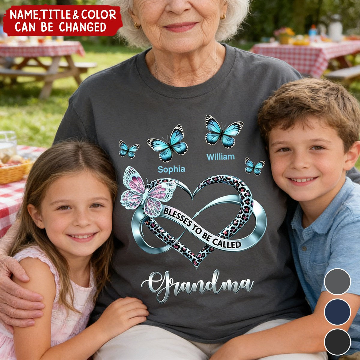 Blessed To Be Called Grandma - Personalized Shirt - Heartfelt Mother's Day Gift for Grandma