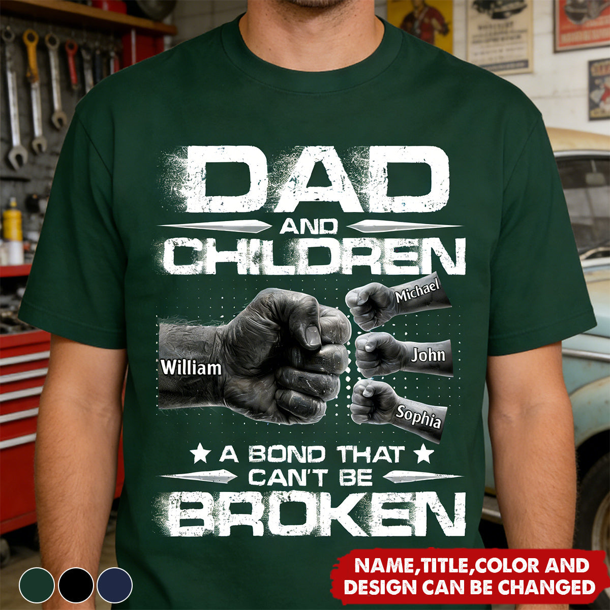 A Bond That Can't Be Broken - Personalized T-Shirt, Gift For Dad