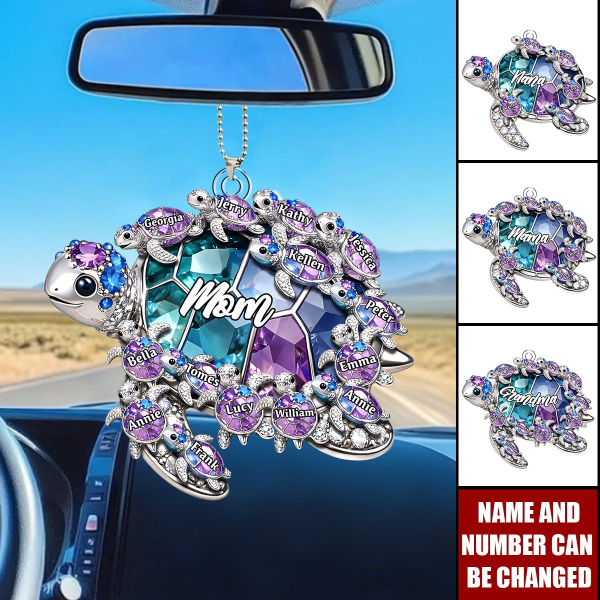 Custom Shaped Acrylic Car Ornament - Personalized Mother's Day Birthday Gifts
