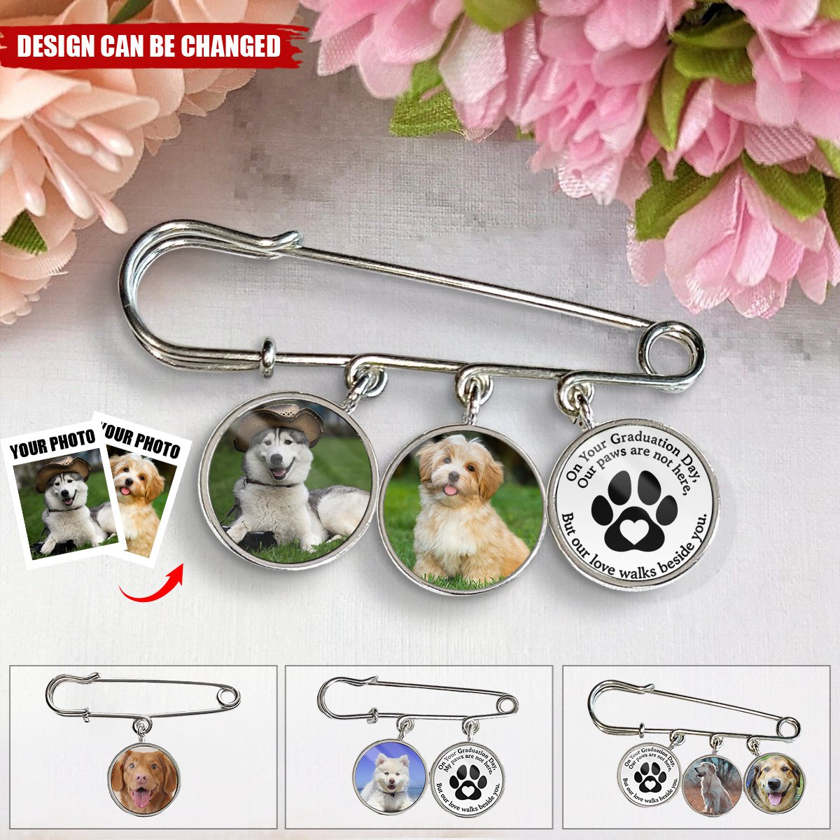 On Your Graduation Day - Personalized Lapel Pin, Graduation Gift for Pet Lover