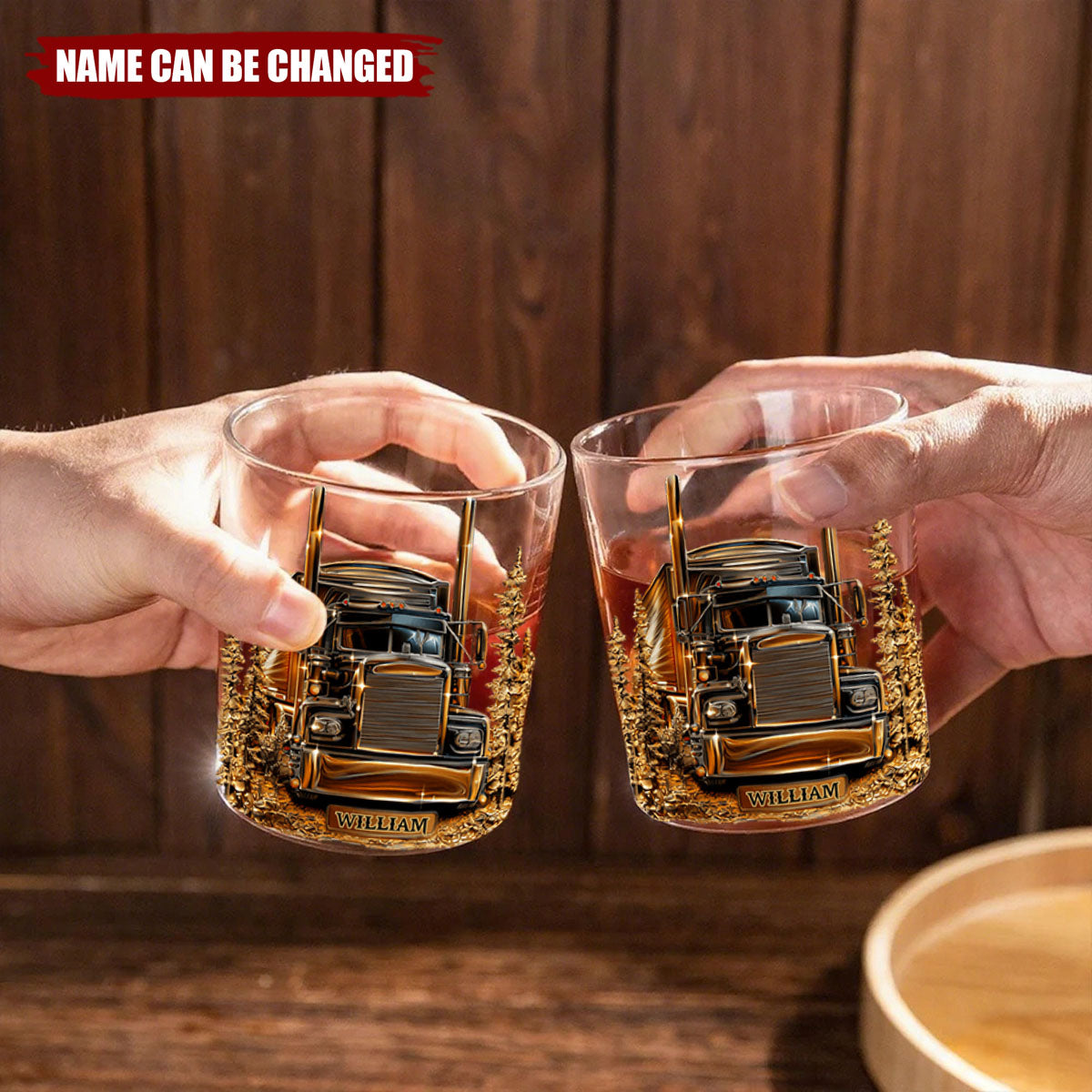 Best Truck Driver - Personalized Trucker Whiskey Glass