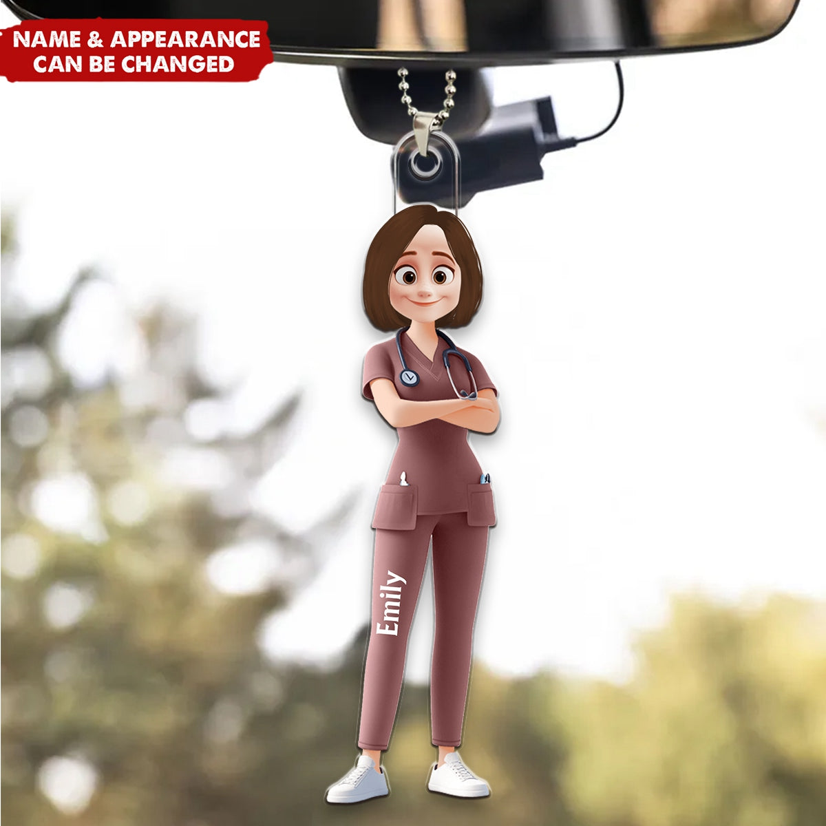Nurse Cartoon Character - Personalized Acrylic Ornament