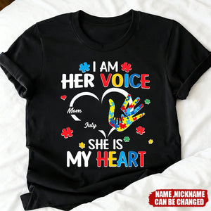 I'm His Voice He's My Heart Autism - Personalized Shirt - Autism Awareness Shirt