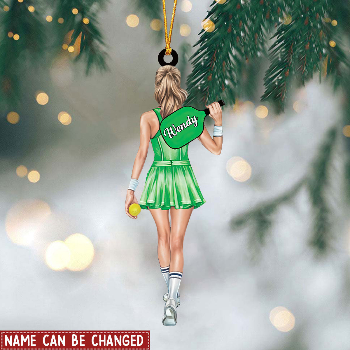 Personalized Pickleball Ornament  - Gift For Pickleball Lover