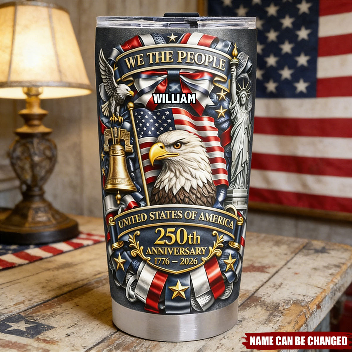 America 250th Anniversary Tumbler - Personalized Gifts