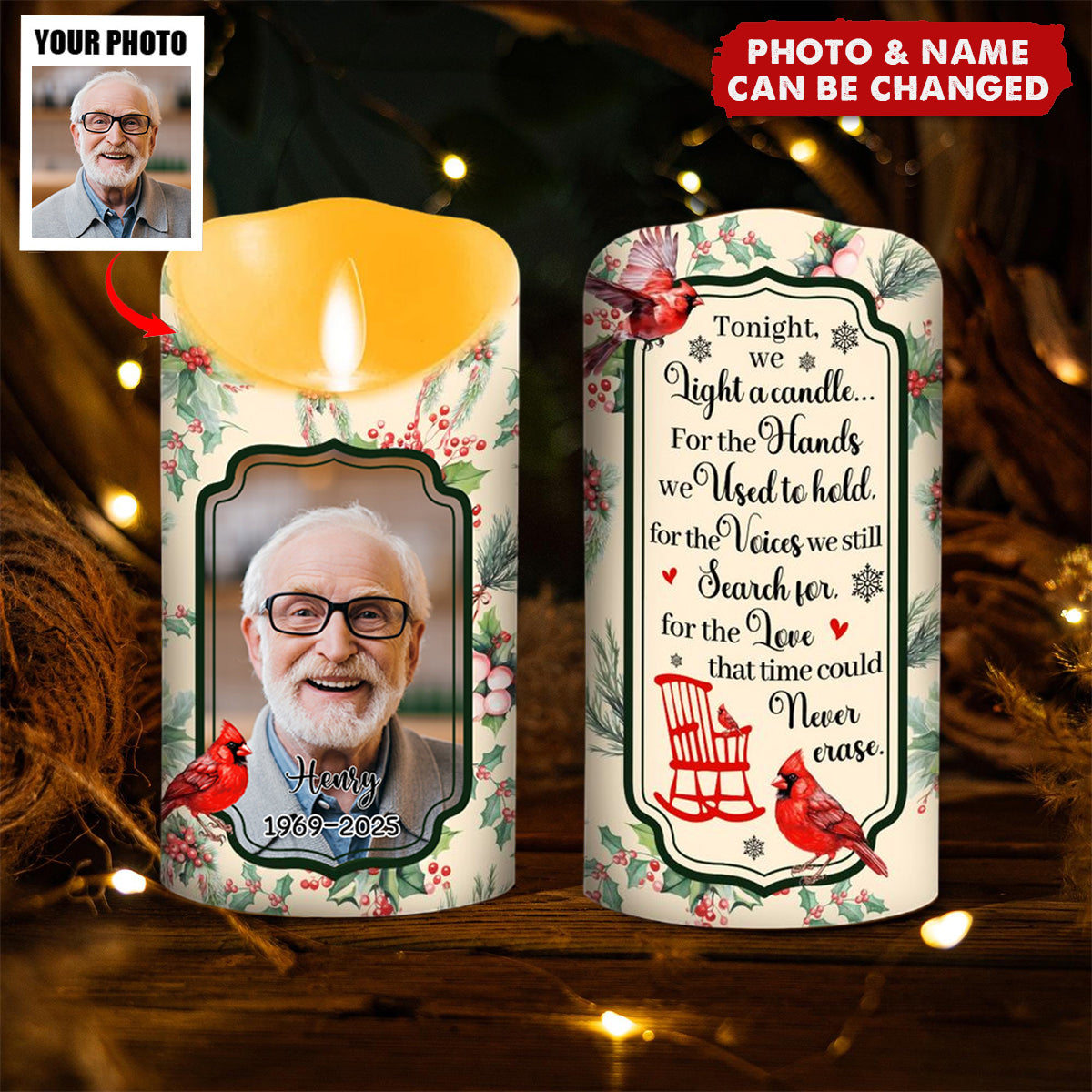 Love In Heaven - Personalized Custom LED Candle