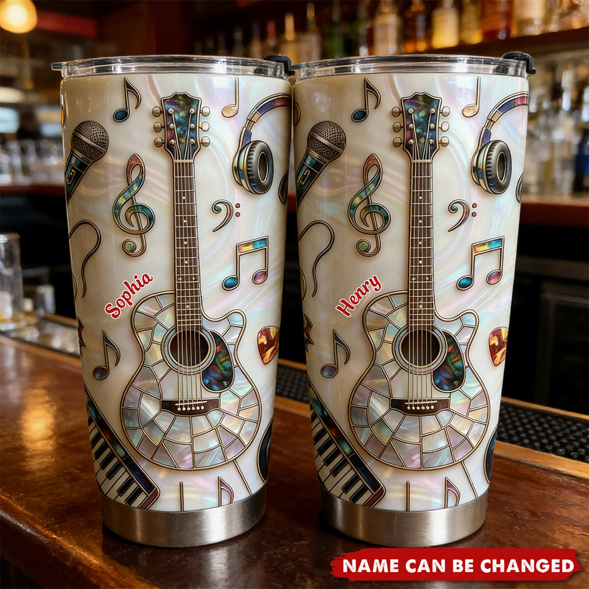 Music Language Of The Soul, Personalized Tumbler, Gift For Musicians