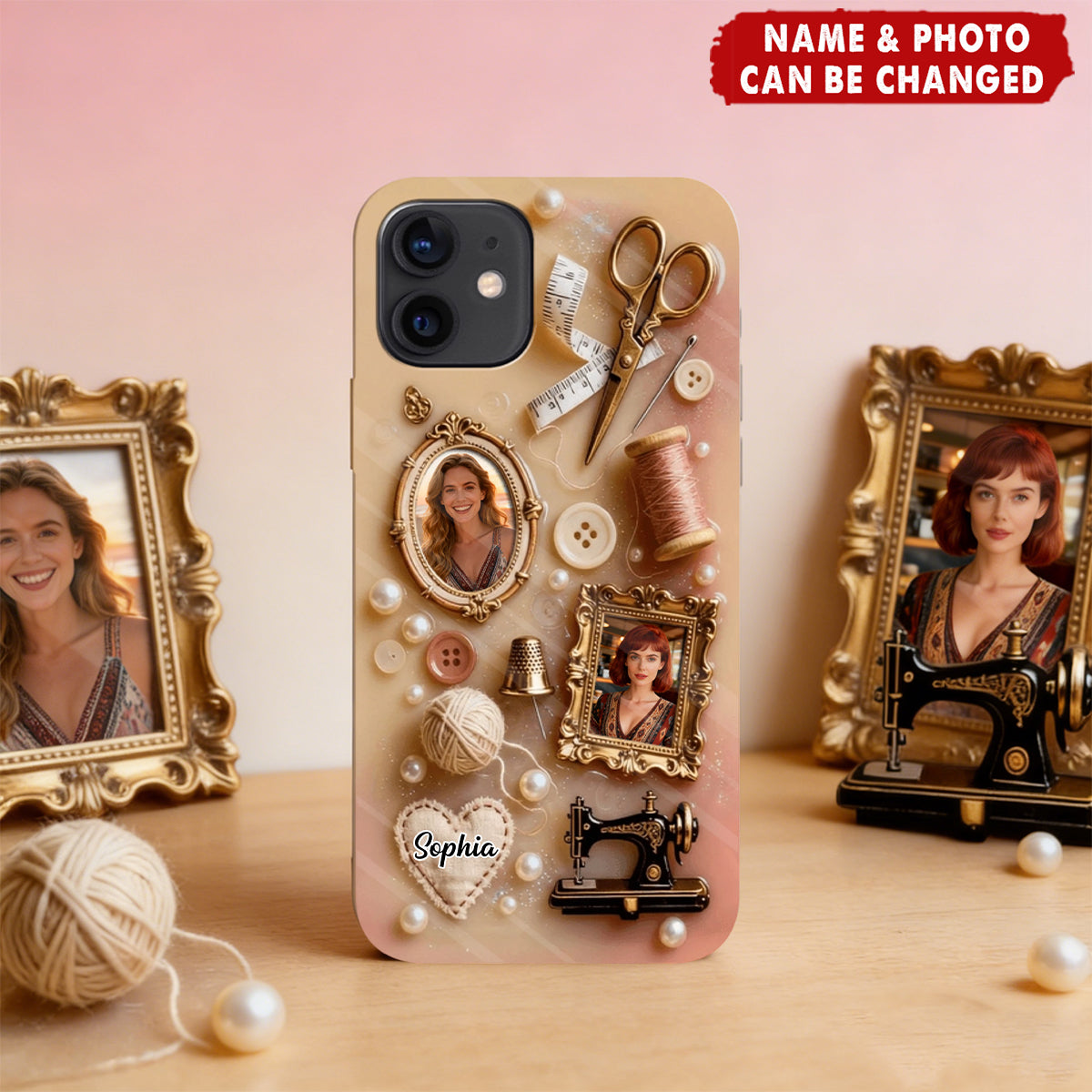 Love Sewing - Personalized Sewing Full Print Phone Case