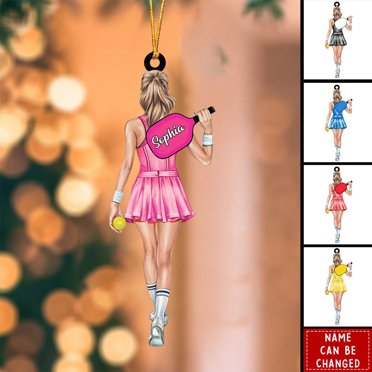 Personalized Pickleball Ornament  - Gift For Pickleball Lover