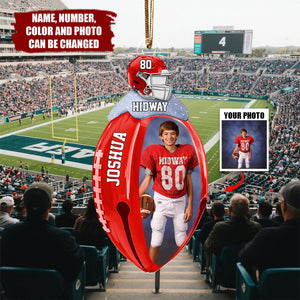 Football Bell Christmas Ornaments - Personalized Christmas Acrylic Ornament