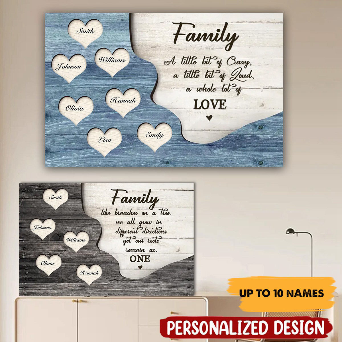 Family Gifts, Personalized Family Name Canvas, Gift For Parents, Mom And Dad