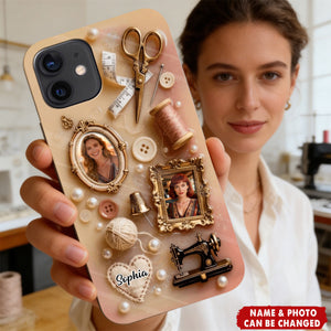 Love Sewing - Personalized Sewing Full Print Phone Case
