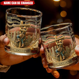 Lineman Legacy Glass - Personalized Lineman Whiskey Glass