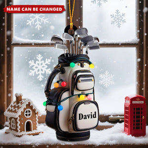 Golf Bag - Personalized Christmas Acrylic Ornament