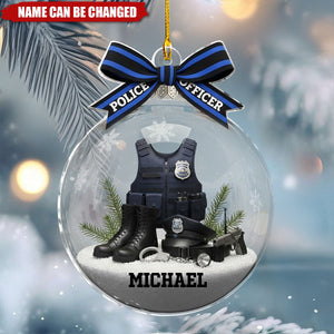 Proud Police Officer - Personalized Christmas Acrylic Ornament