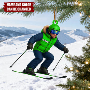 Ski Lift - Personalized Christmas Acrylic Ornament