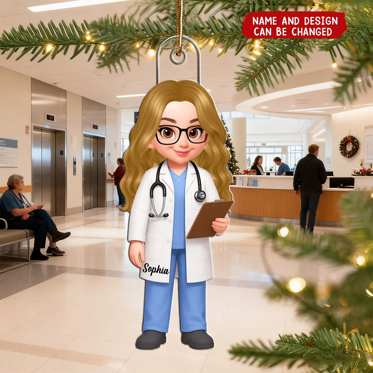 Doctor 3D Effect - Personalized Christmas Acrylic Ornament