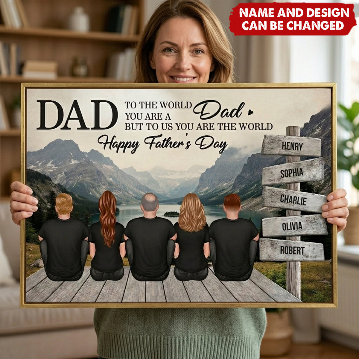 Mountain Landscape Dad You Are The World - Personalized Poster, Father's Day Gift For Dad