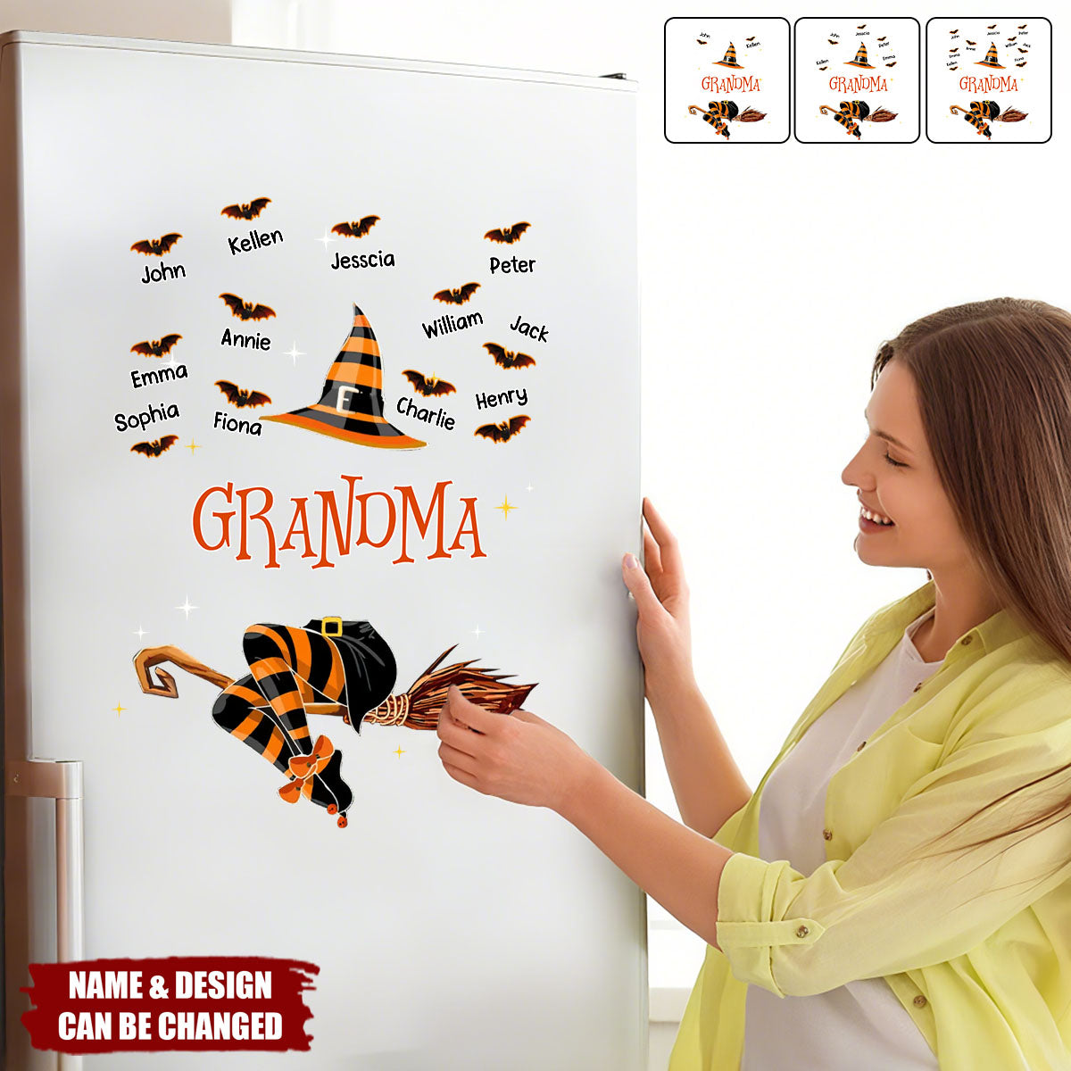 Grandma Witch - Custom Decal - Halloween Gift For Grandma, Mother