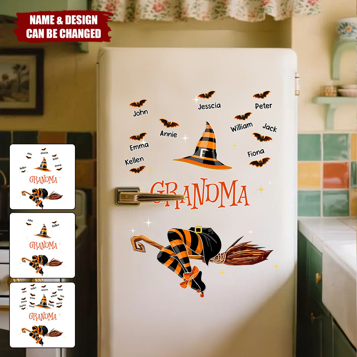 Grandma Witch - Custom Decal - Halloween Gift For Grandma, Mother