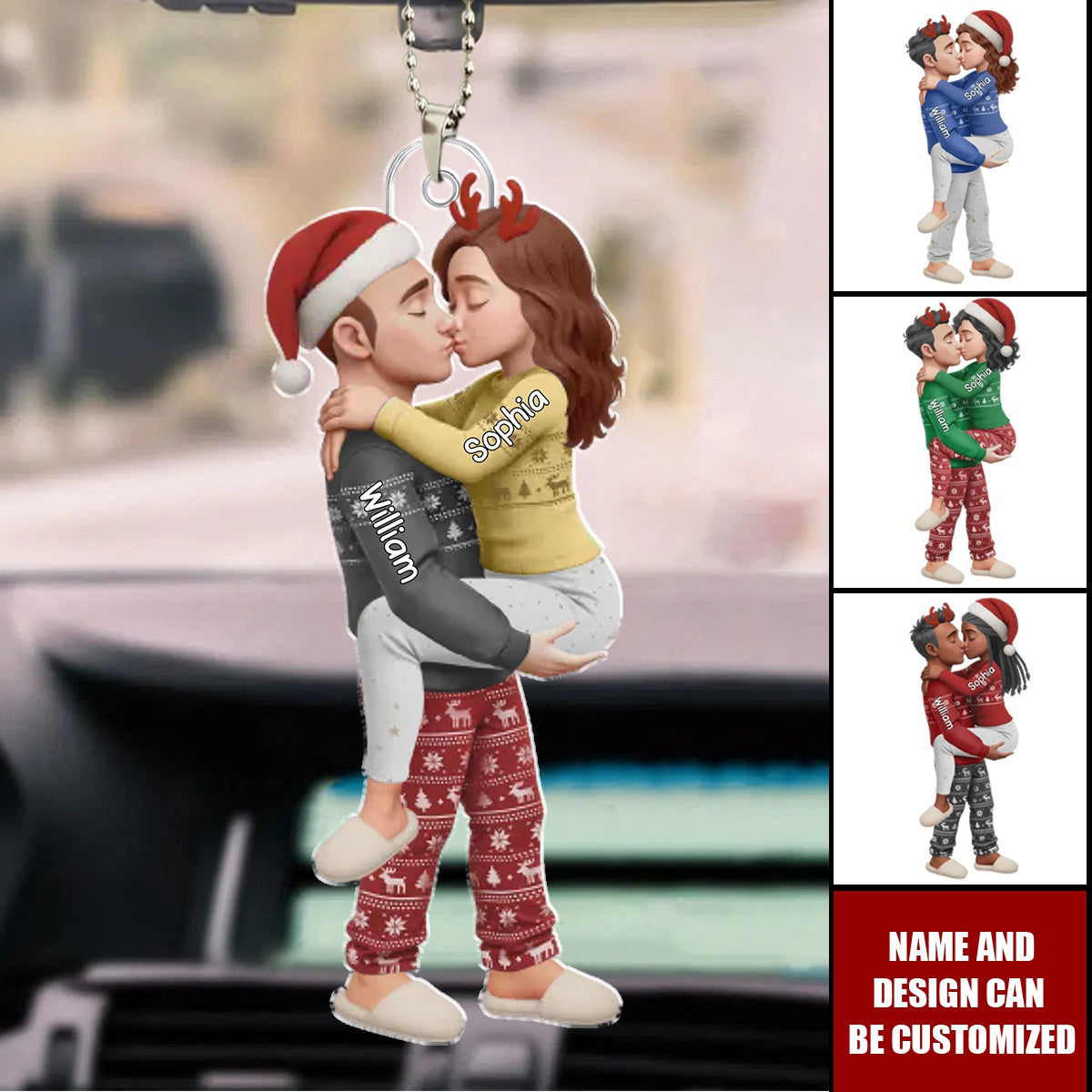 Christmas Gifts For Husband And Wife - Personalized Car Ornament