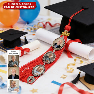 Memorial Graduation Custom Photo - Personalized Graduation Tassel Photo Charm