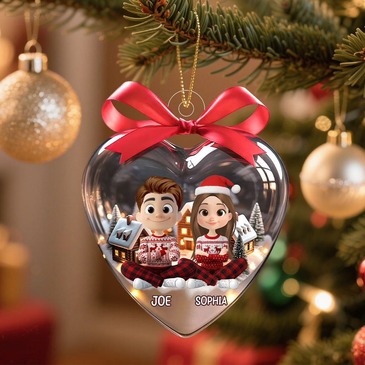 Love In Snow - Personalized Acrylic Ornament