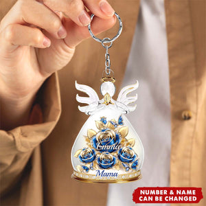 Acrylic Keychain - Personalized Mother's Day Gifts For Mom, Grandma - An Angel’s Embrace Of Love