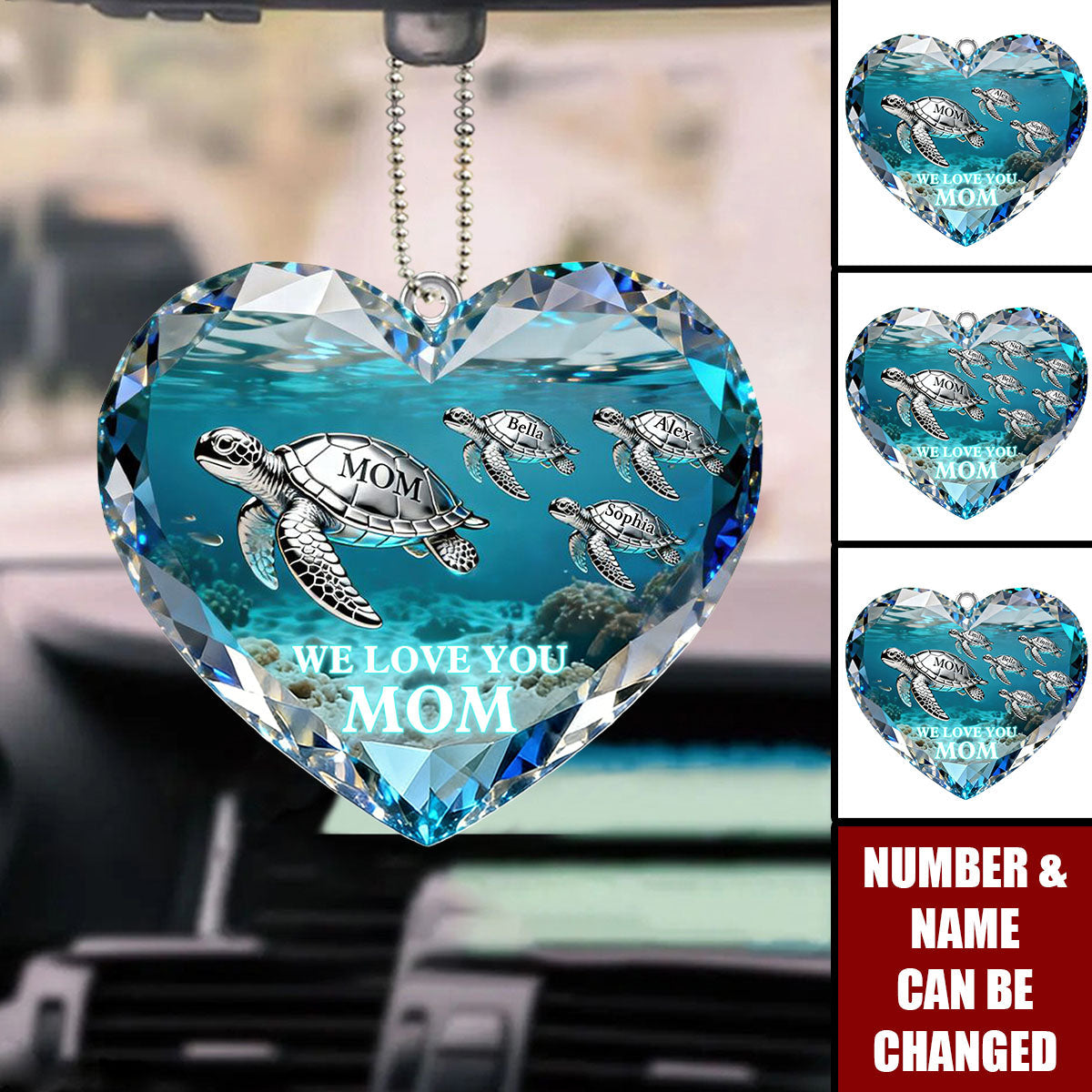 Sea Turtle Car Hanging Ornament - Personalized Gifts For Mother