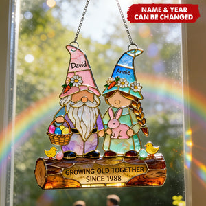 Growing Old Together Suncatcher - Personalized Gifts For Couples
