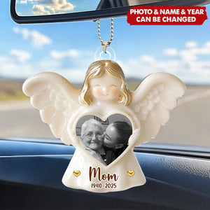 Acrylic Ornament Photo - Custom Photo Remembered With Love - Memorial Personalized Custom Ornament