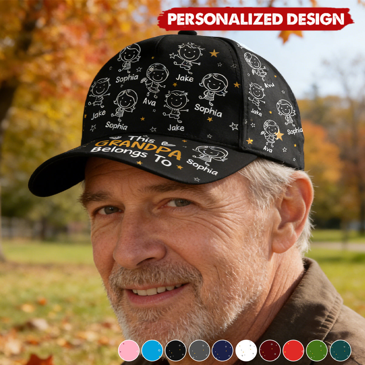 Personalized Classic Cap - This Grandpa Grandma Mommy Daddy Belongs To Doodle