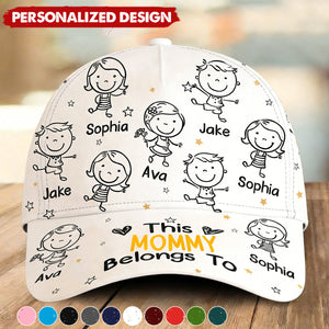 Personalized Classic Cap - This Grandpa Grandma Mommy Daddy Belongs To Doodle