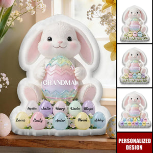 Custom Bunny Shaped Pillow - Personalized Easter Gift for Grandma, Mom, Wife