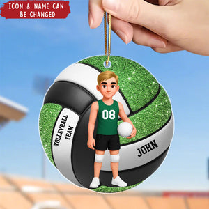 Volleyball Boy & Girl - Personalized Acrylic Ornament