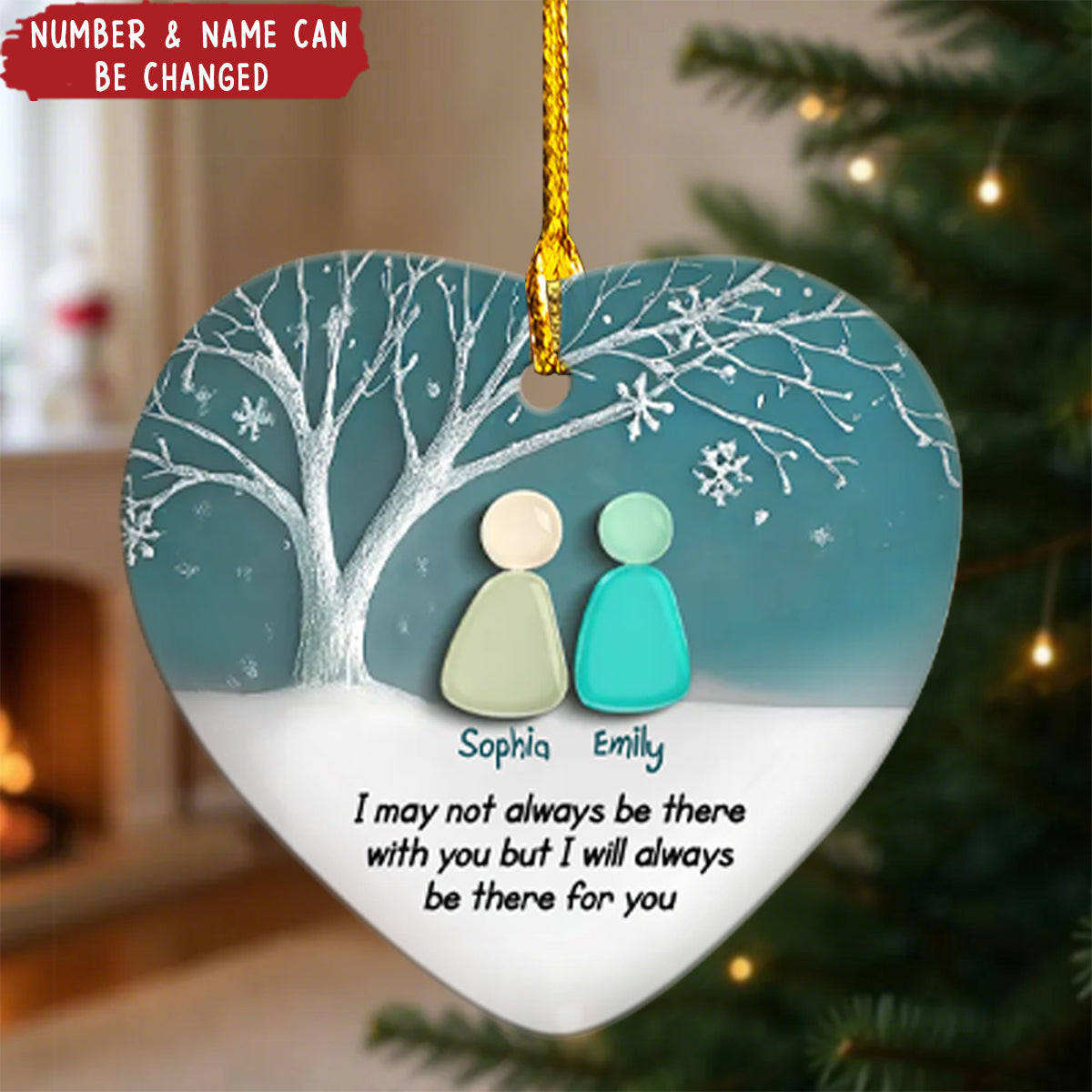 Besties Forever - Personalized Ceramic Ornament - Friendship Gift, Christmas Gift For Best Friends