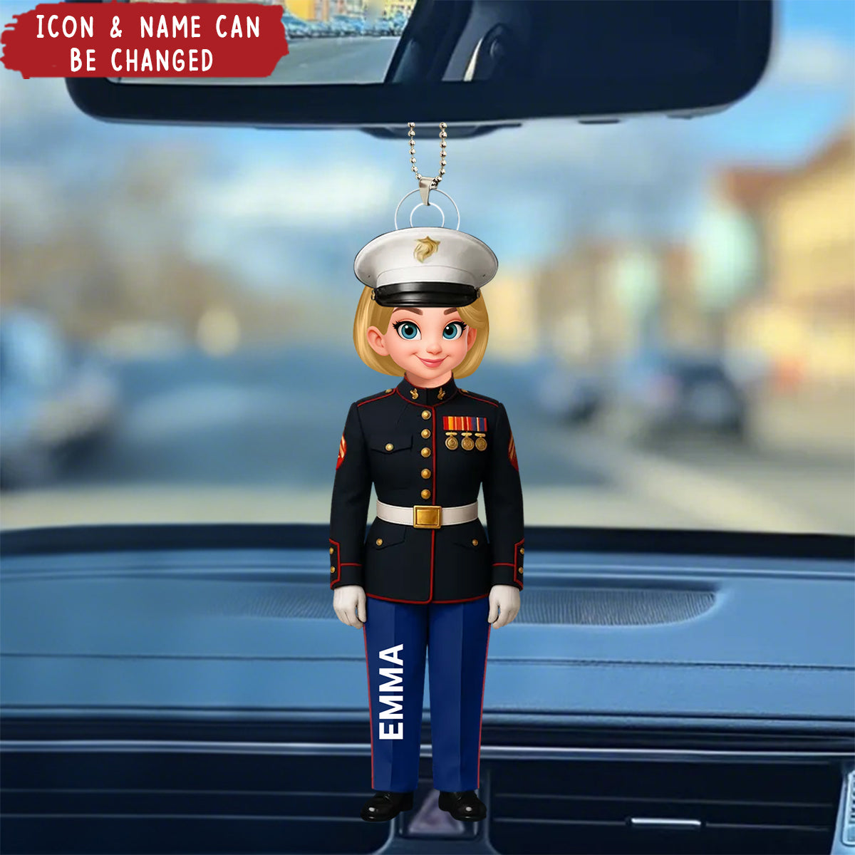 Military Action Figure - Personalized Acrylic car ornament