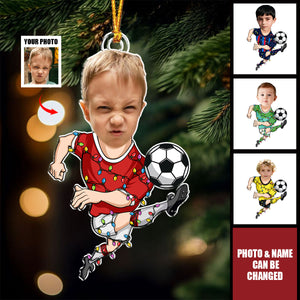 Soccer Players - Personalized Acrylic Photo Ornament