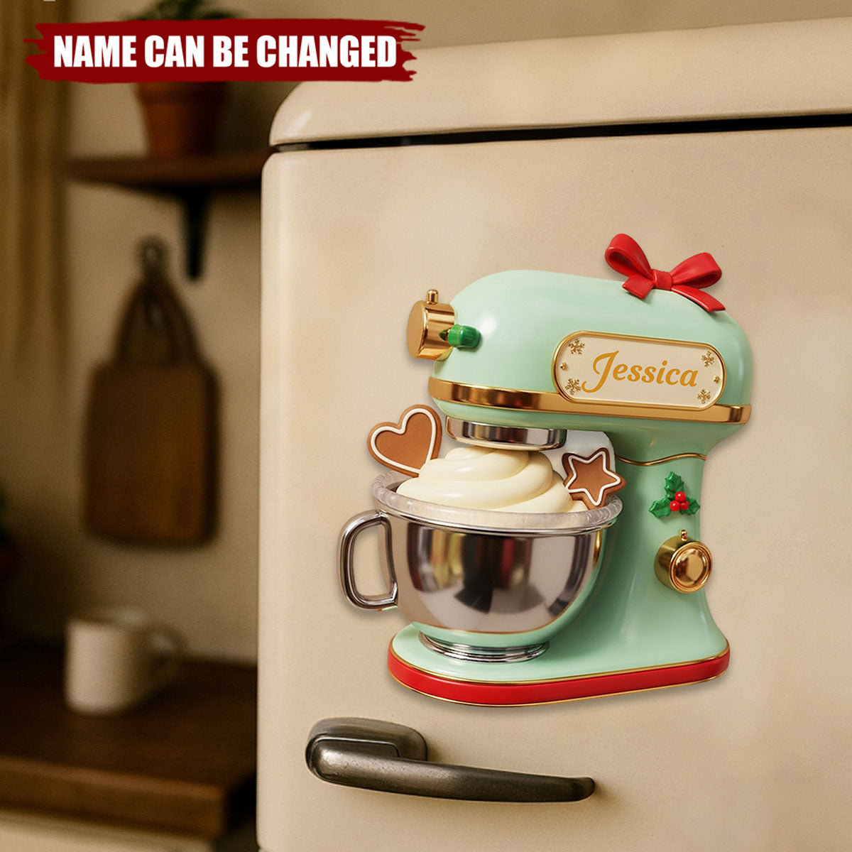 Baking Christmas Shape Fridge Magnet - Personalized Gifts For Baking Lovers 