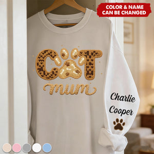 Custom Unisex Sweatshirt, Hoodie With Design On Sleeve - Birthday Gifts For Dog Cat Lovers - Love Begins With Paws