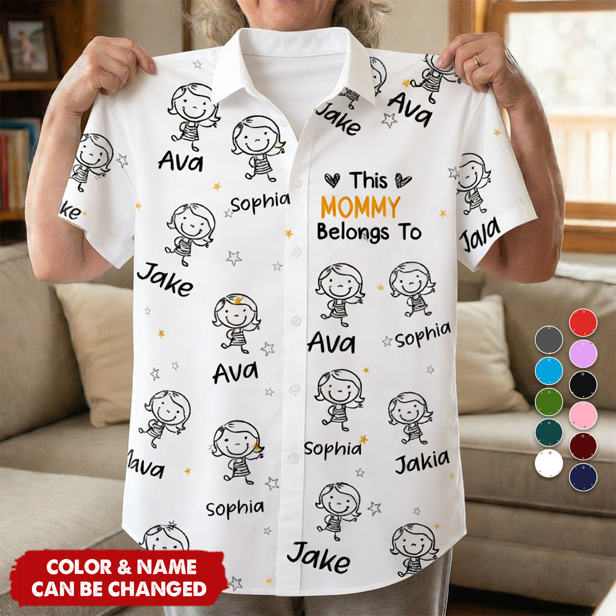 This Mommy Belongs To Doodle - Personalized Hawaiian Shirt