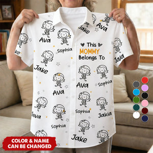 This Mommy Belongs To Doodle - Personalized Hawaiian Shirt