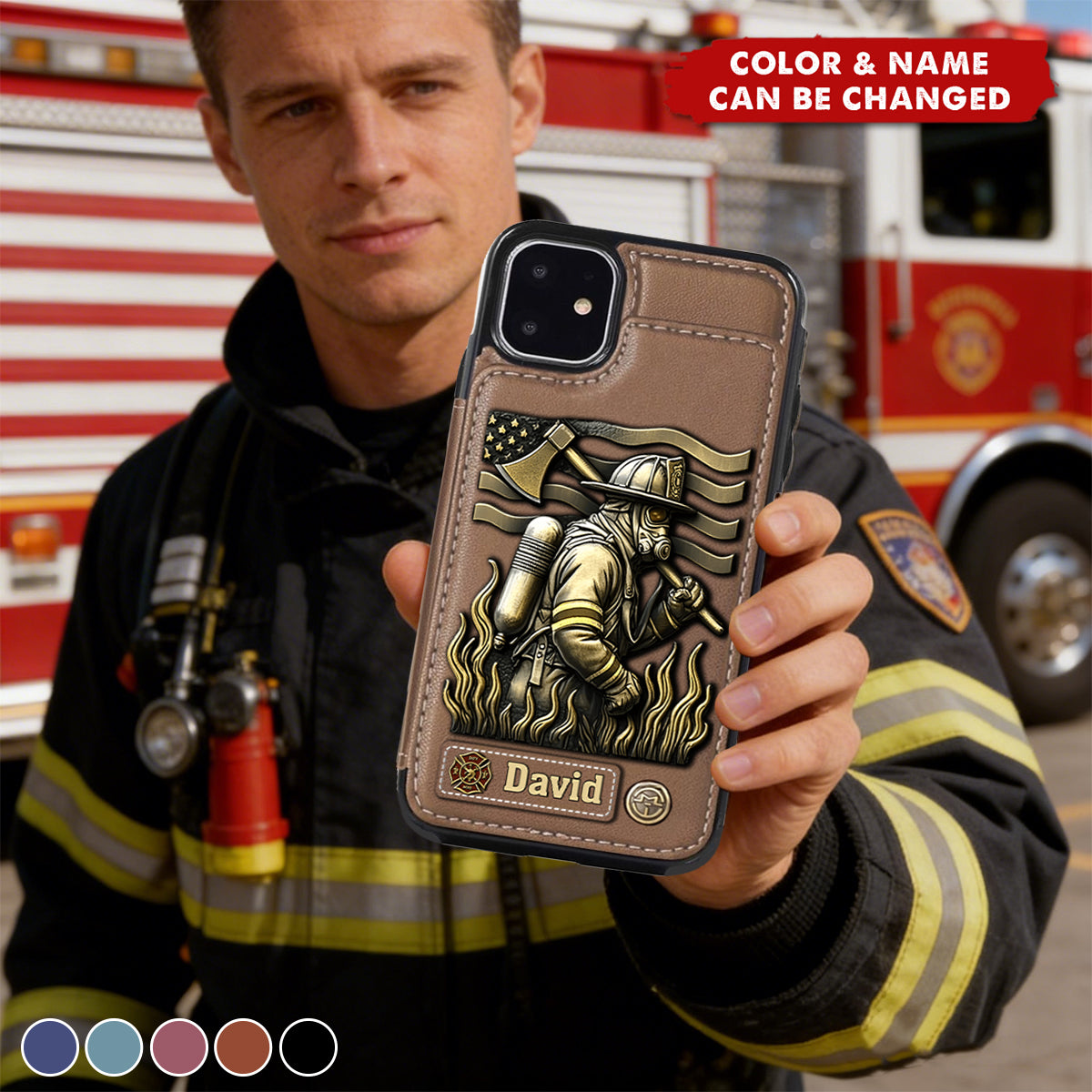 Proud Firefighter - Personalized Firefighter Wallet Phone Case