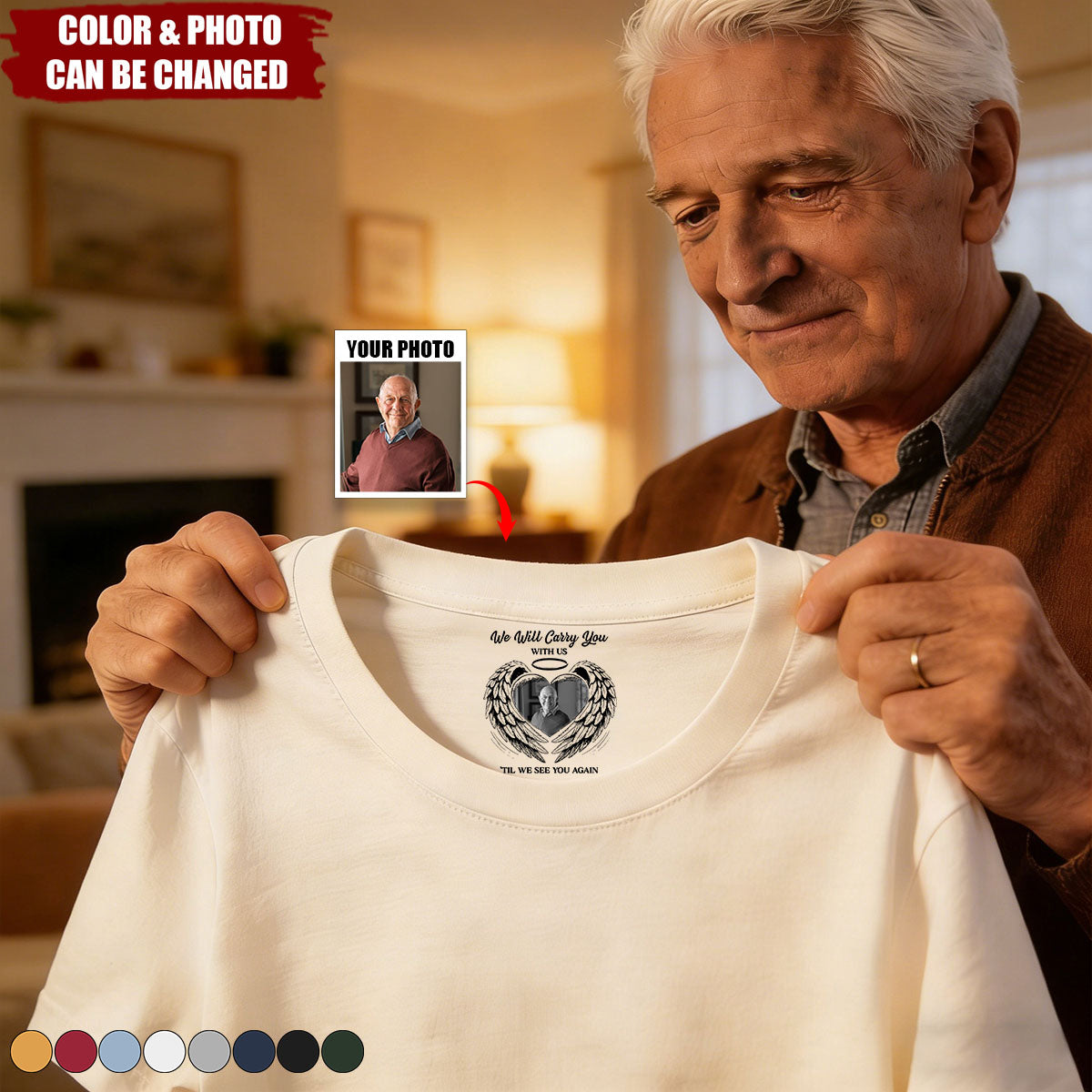 A Hug Sent From Heaven - Hidden Message Memorial Gifts - Personalized Shirt